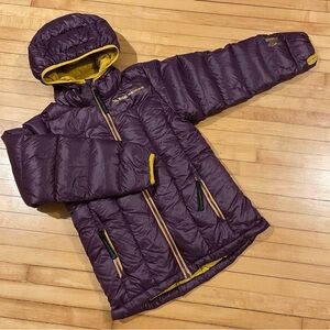 BIG AGNES Kids' Ice House Jacket Coat Hoodie Down Snag Resistant Unisex Plum